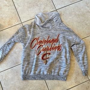 Cleveland cavaliers grey cowl neck sweater